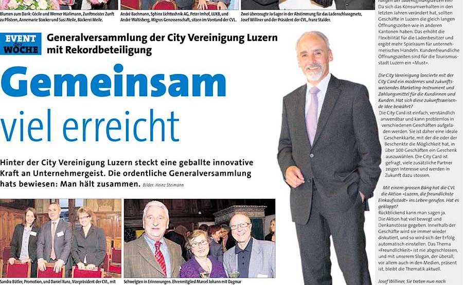 Generalversammlung 2012 / JA zum Ladenschlussgesetz