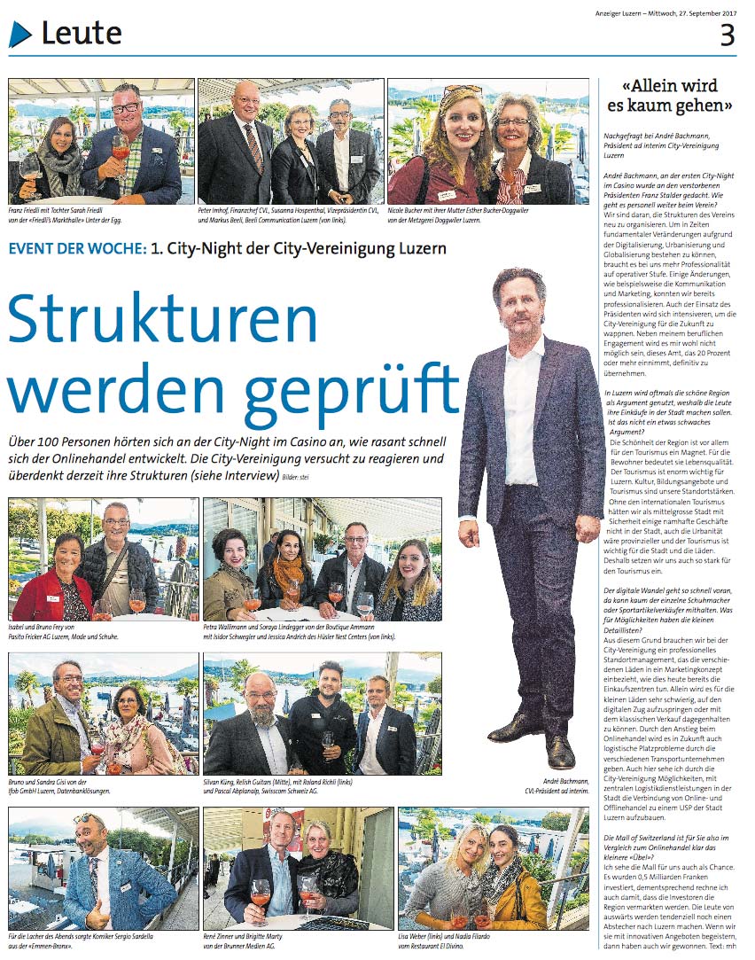 Rückblick City Night im Anzeiger Luzern